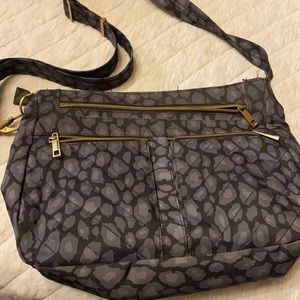 Travelon anti-theft leopard print crossbody